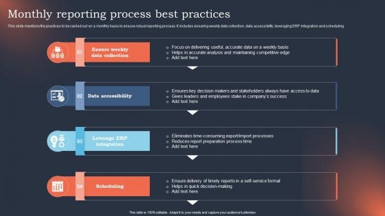 Monthly Reporting Process Best Practices
