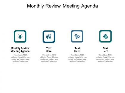 Monthly review meeting agenda ppt powerpoint presentation styles background cpb