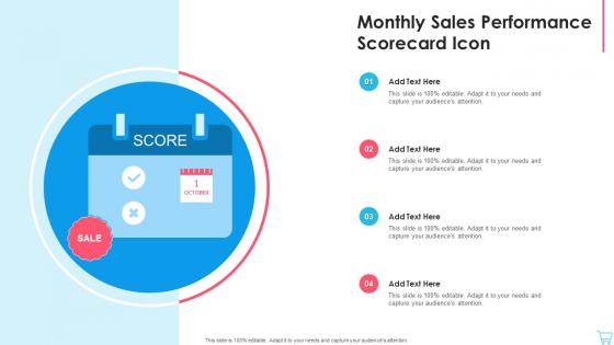 Monthly Sales Performance Scorecard Icon