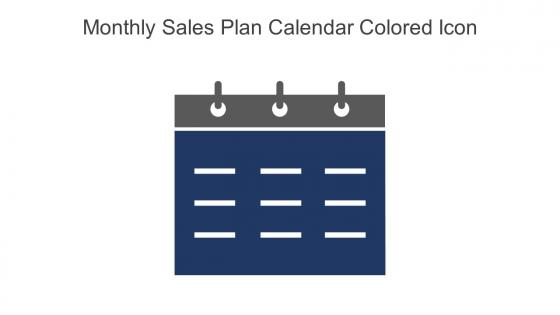 Monthly Sales Plan Calendar Colored Icon In Powerpoint Pptx Png And Editable Eps Format