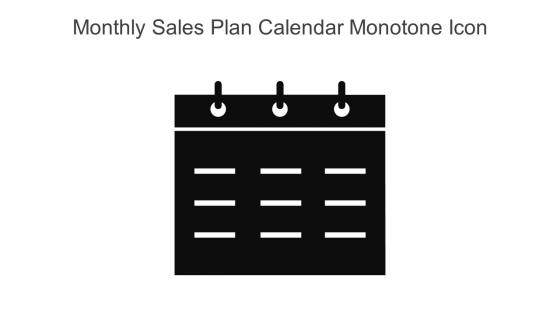Monthly Sales Plan Calendar Monotone Icon In Powerpoint Pptx Png And Editable Eps Format