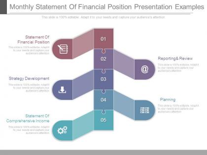 Monthly statement of financial position presentation examples