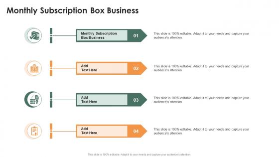 Monthly Subscription Box Business In Powerpoint And Google Slides Cpb