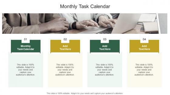 Monthly Task Calendar In Powerpoint And Google Slides Cpb