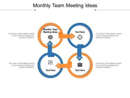 Monthly team meeting ideas ppt powerpoint presentation ideas influencers cpb