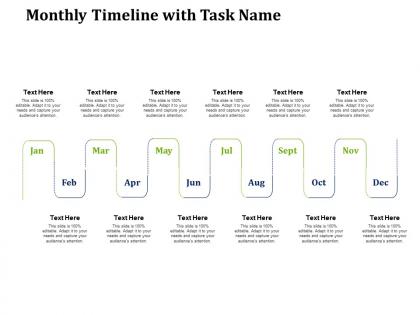 Monthly timeline with task name partner with service providers to improve in house operations