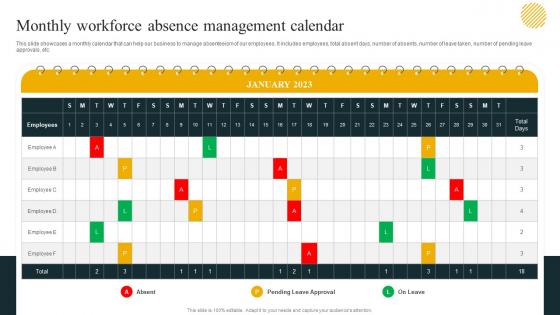 Monthly Workforce Management Calendar Effective Workforce Planning And Management