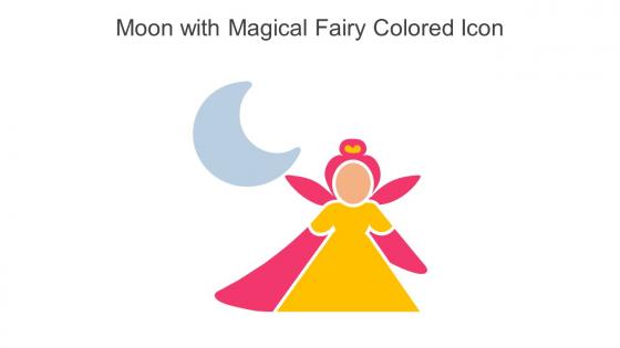 Moon With Magical Fairy Colored Icon In Powerpoint Pptx Png And Editable Eps Format