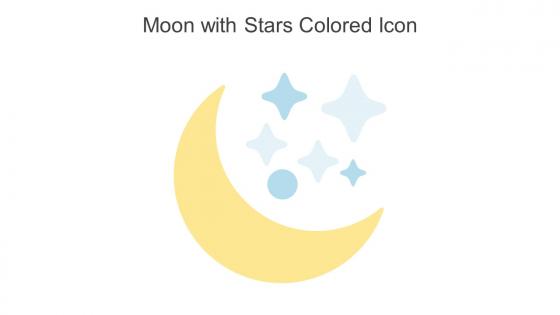 Moon With Stars Colored Icon In Powerpoint Pptx Png And Editable Eps Format