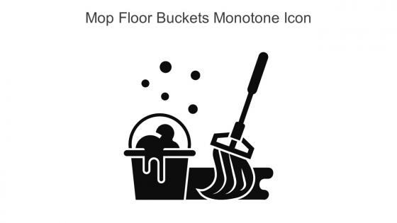 Mop Floor Buckets Monotone Icon In Powerpoint Pptx Png And Editable Eps Format