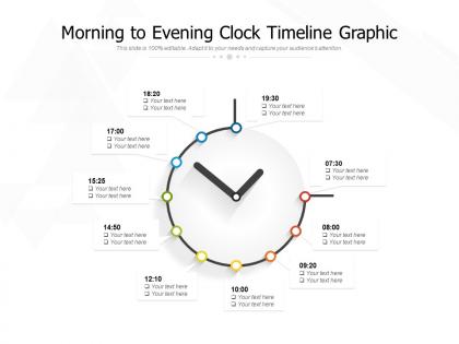 Morning to evening clock timeline graphic