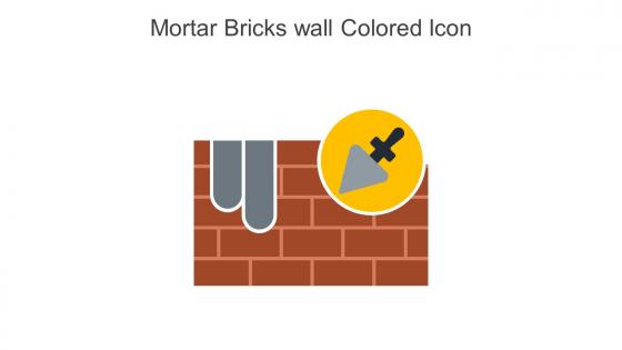 Mortar Bricks Wall Colored Icon In Powerpoint Pptx Png And Editable Eps Format