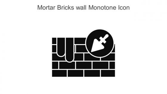 Mortar Bricks Wall Monotone Icon In Powerpoint Pptx Png And Editable Eps Format