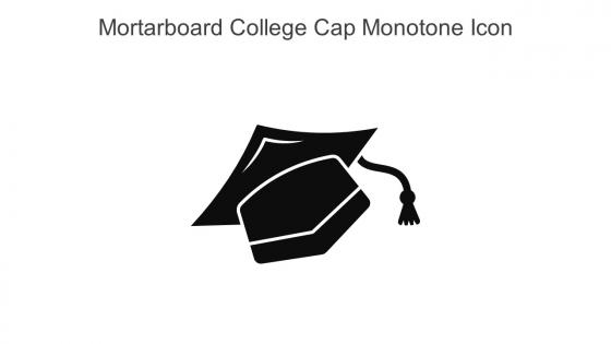 Mortarboard College Cap Monotone Icon In Powerpoint Pptx Png And Editable Eps Format