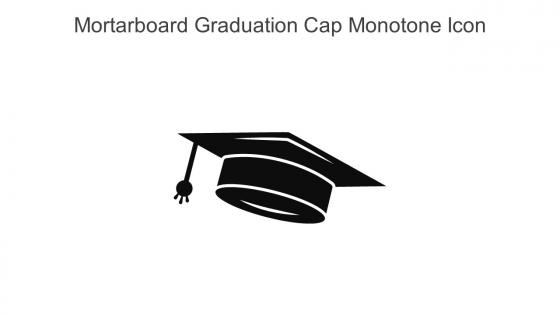 Mortarboard Graduation Cap Monotone Icon In Powerpoint Pptx Png And Editable Eps Format