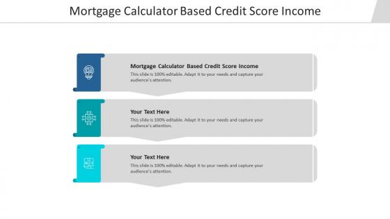 Mortgage calculator based credit score income ppt powerpoint presentation model influencers cpb