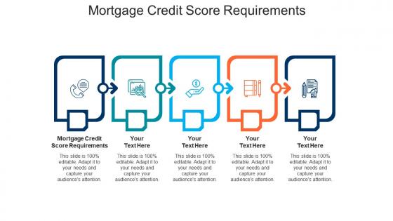 Mortgage credit score requirements ppt powerpoint presentation portfolio clipart images cpb