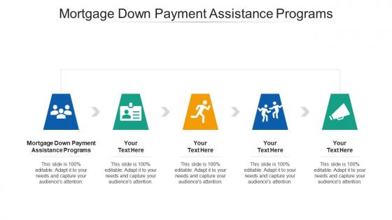 Mortgage down payment assistance programs ppt powerpoint presentation file infographic cpb