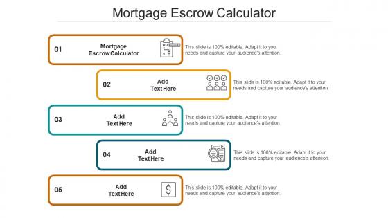 Mortgage Escrow Calculator Ppt Powerpoint Presentation Inspiration Display Cpb