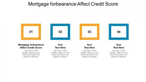 Mortgage forbearance affect credit score ppt powerpoint presentation outline ideas cpb