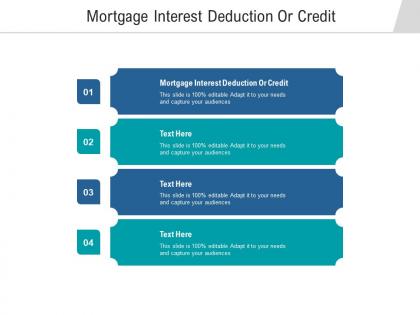 Mortgage interest deduction or credit ppt powerpoint presentation ideas design templates cpb