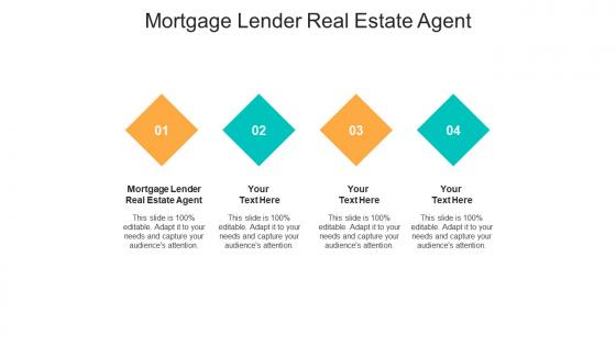 Mortgage lender real estate agent ppt powerpoint presentation infographics graphics cpb