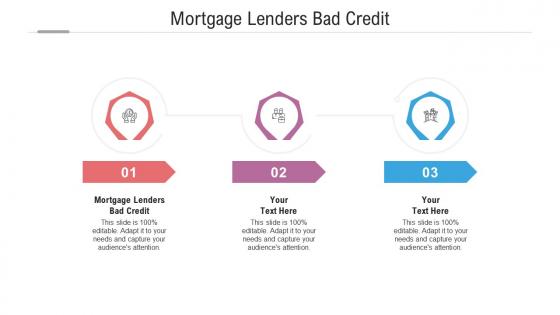 Mortgage lenders bad credit ppt powerpoint presentation layouts model cpb