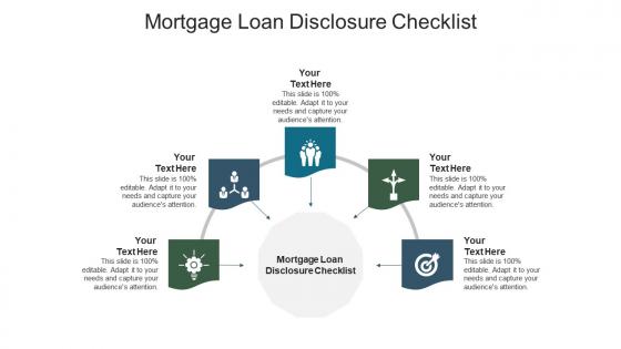 Mortgage loan disclosure checklist ppt powerpoint presentation portfolio visual aids cpb