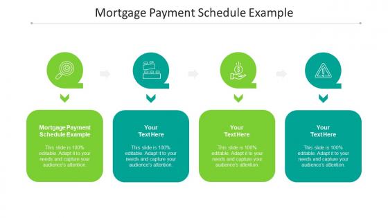 Mortgage payment schedule example ppt powerpoint presentation slides summary cpb
