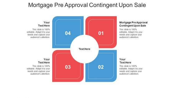 Mortgage pre approval contingent upon sale ppt powerpoint presentation file example cpb