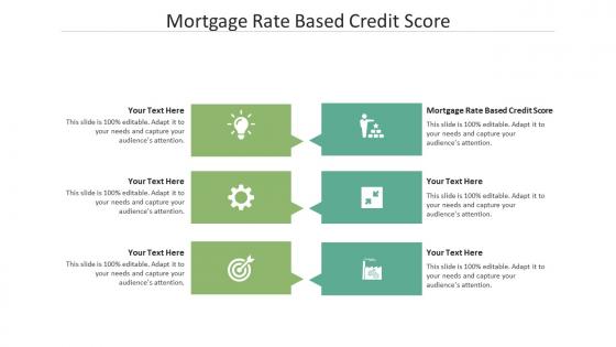 Mortgage rate based credit score ppt powerpoint presentation slides slideshow cpb