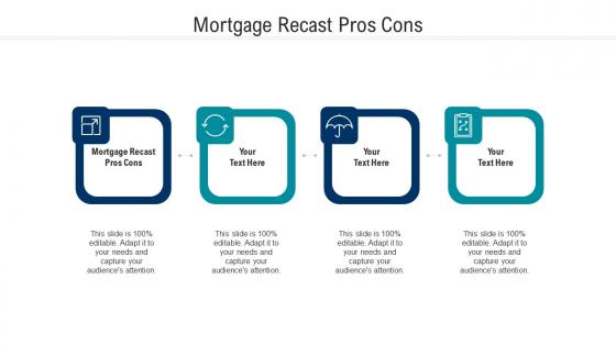 Mortgage recast pros cons ppt powerpoint presentation slides graphics example cpb