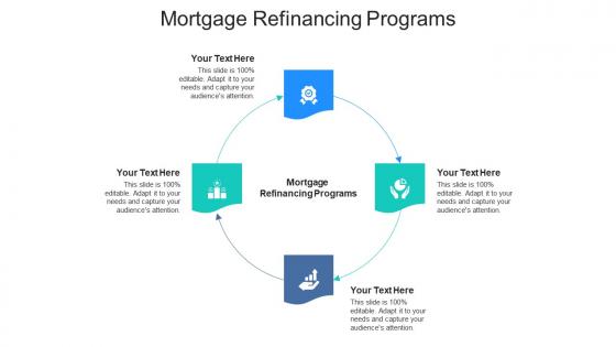 Mortgage refinancing programs ppt powerpoint presentation infographics example file cpb