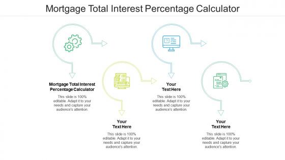 Mortgage total interest percentage calculator ppt powerpoint presentation professional slides cpb