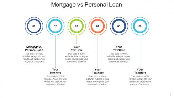 Mortgage vs personal loan ppt powerpoint presentation visual aids background cpb