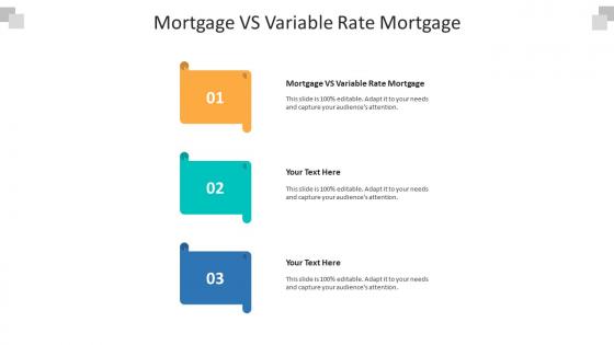 Mortgage vs variable rate mortgage ppt powerpoint presentation ideas model cpb