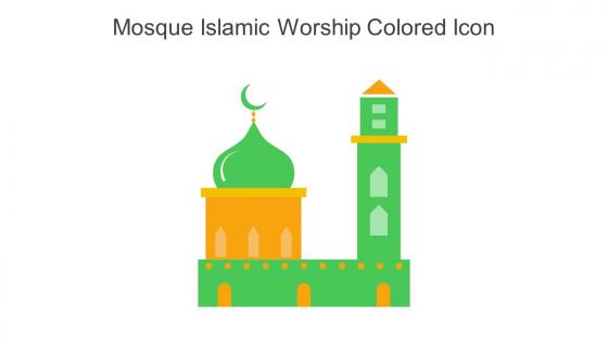Mosque Islamic Worship Colored Icon In Powerpoint Pptx Png And Editable Eps Format