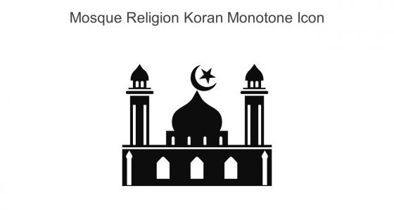 Mosque Religion Koran Monotone Icon In Powerpoint Pptx Png And Editable Eps Format