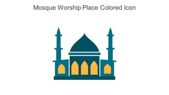 Mosque Worship Place Colored Icon In Powerpoint Pptx Png And Editable Eps Format