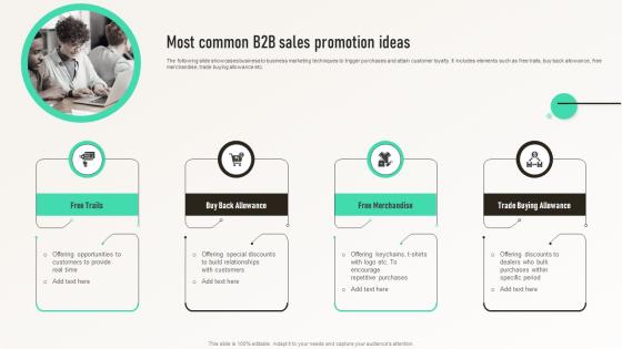 Most Common B2B Sales Promotion Ideas Integrated Marketing Communication MKT SS V