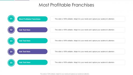 Most Profitable Franchises In Powerpoint And Google Slides Cpb