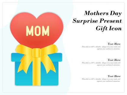 Mothers day surprise present gift icon