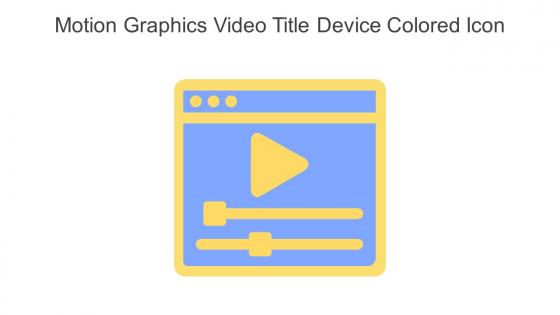 Motion Graphics Video Title Device Colored Icon In Powerpoint Pptx Png And Editable Eps Format