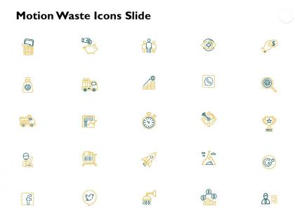 Motion waste icons slide growth gears ppt powerpoint presentation model portfolio