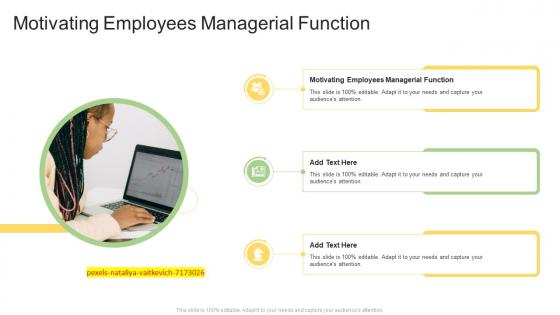 Motivating Employees Managerial Function In Powerpoint And Google Slides Cpb