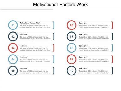 Motivational factors work ppt powerpoint presentation professional samples cpb