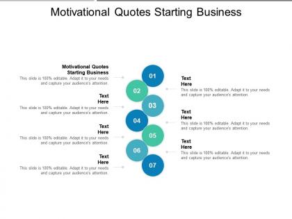 Motivational quotes starting business ppt powerpoint presentation professional mockup cpb