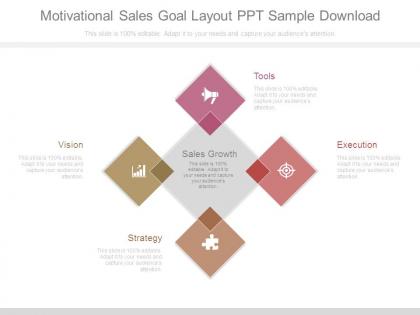 Motivational sales goal layout ppt sample download