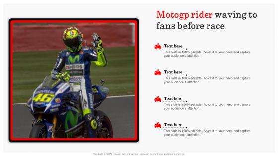 MOTOGP Rider Waving To Fans Before Race