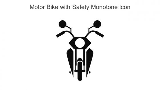 Motor Bike With Safety Monotone Icon In Powerpoint Pptx Png And Editable Eps Format